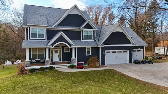 New siding installation on a residential home