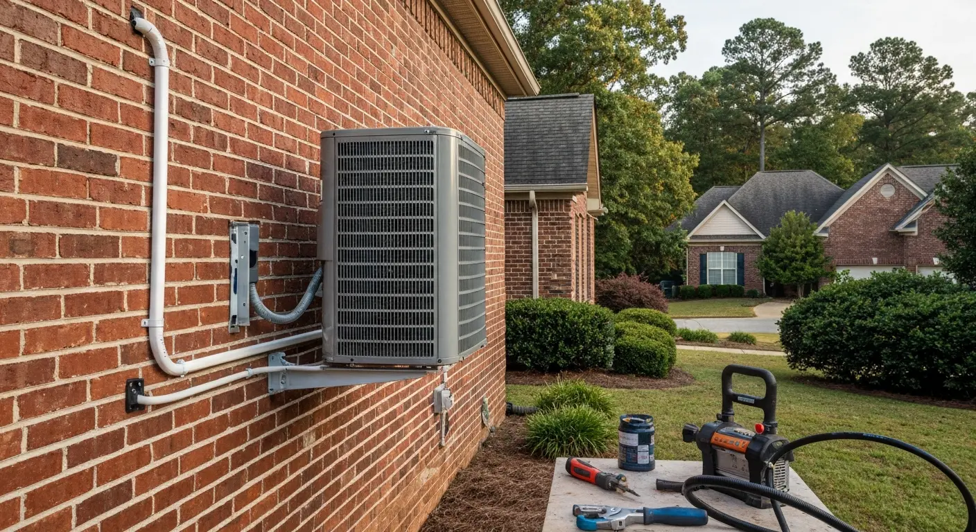 Air conditioning unit installation