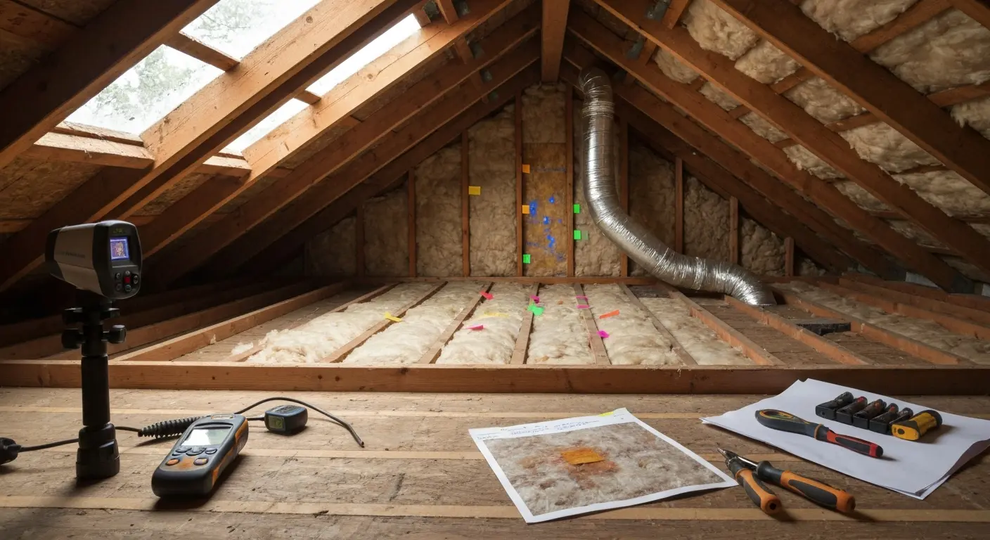 Attic energy audit and inspection