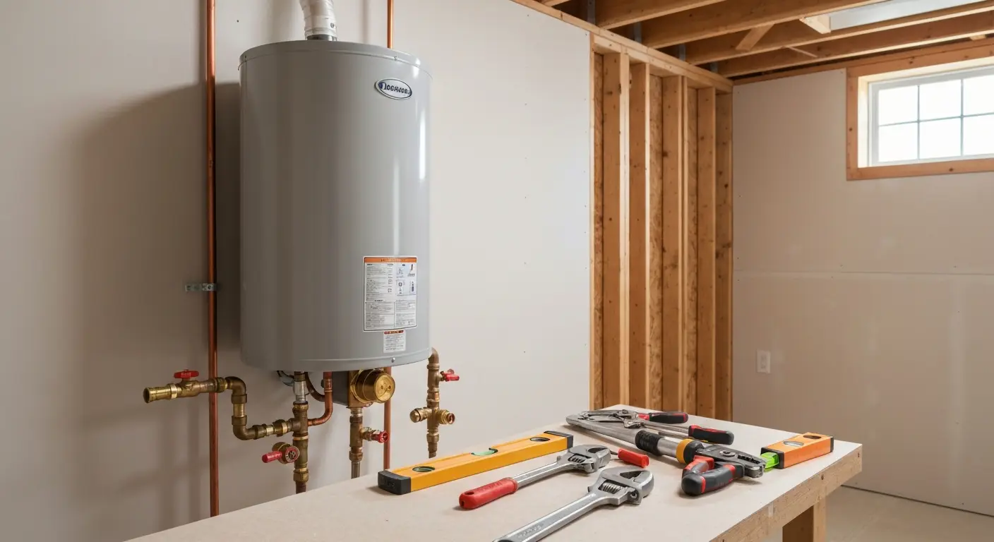 Water heater installation in home