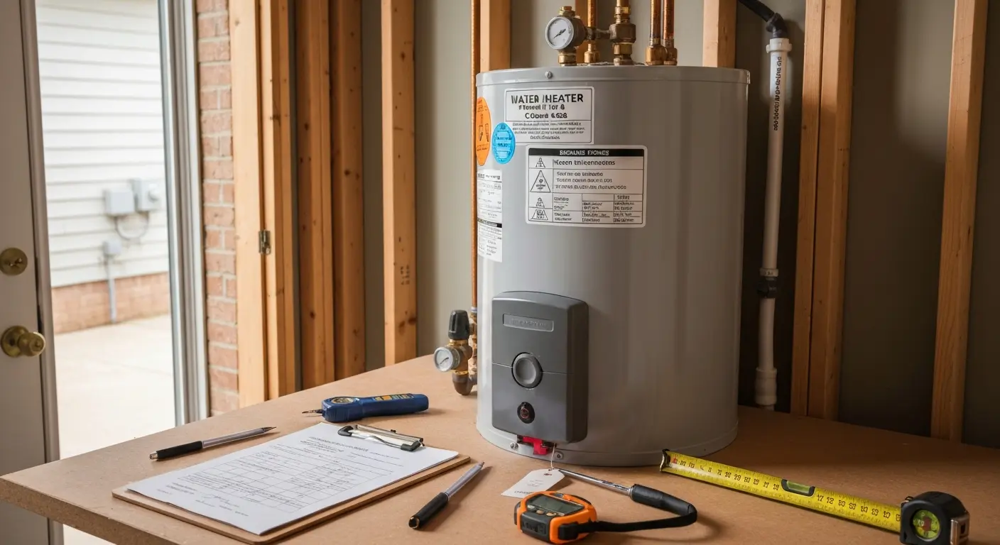 Water heater permit and compliance check