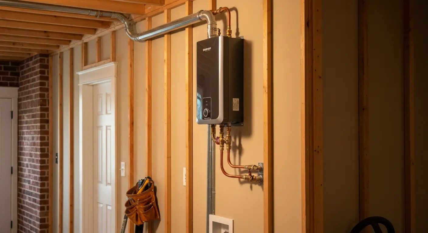 Tankless water heater installation