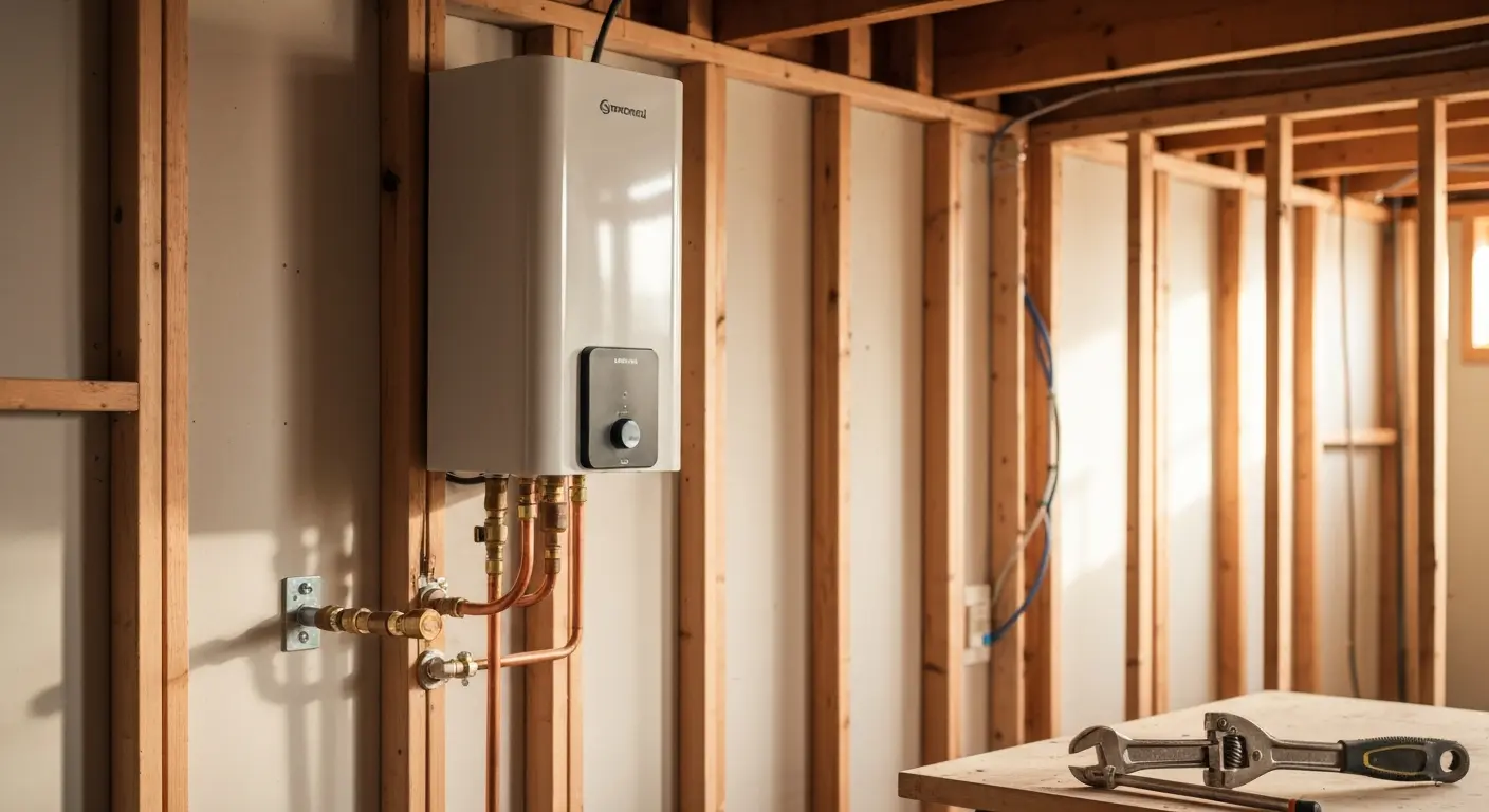 Tankless water heater installation