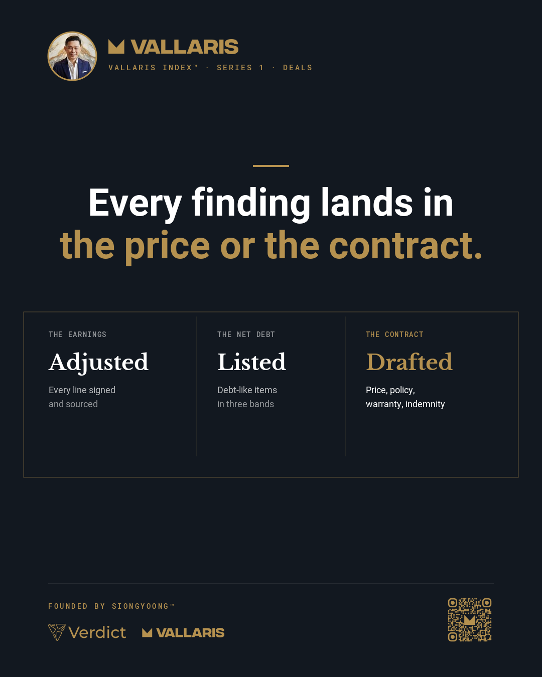 Due diligence tests three things, adjusted earnings, net debt and the contract, so every finding lands in the price or the contract.