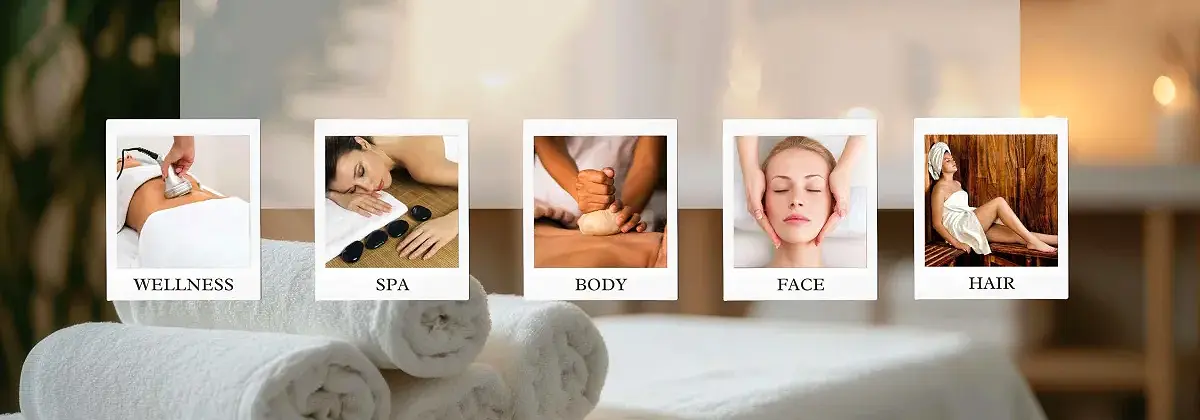 Atos Wellness treatment categories: Wellness, Spa, Body, Face and Hair