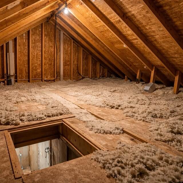 A Kingston attic with minimal insulation