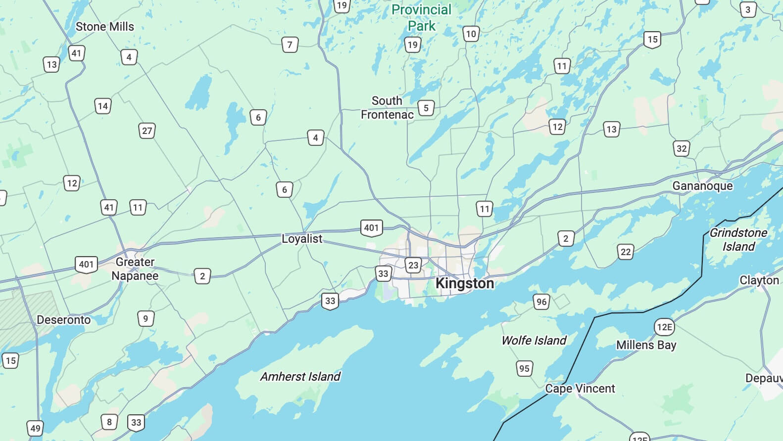 Illustrated map of communities in the Greater Kingston insulation service area