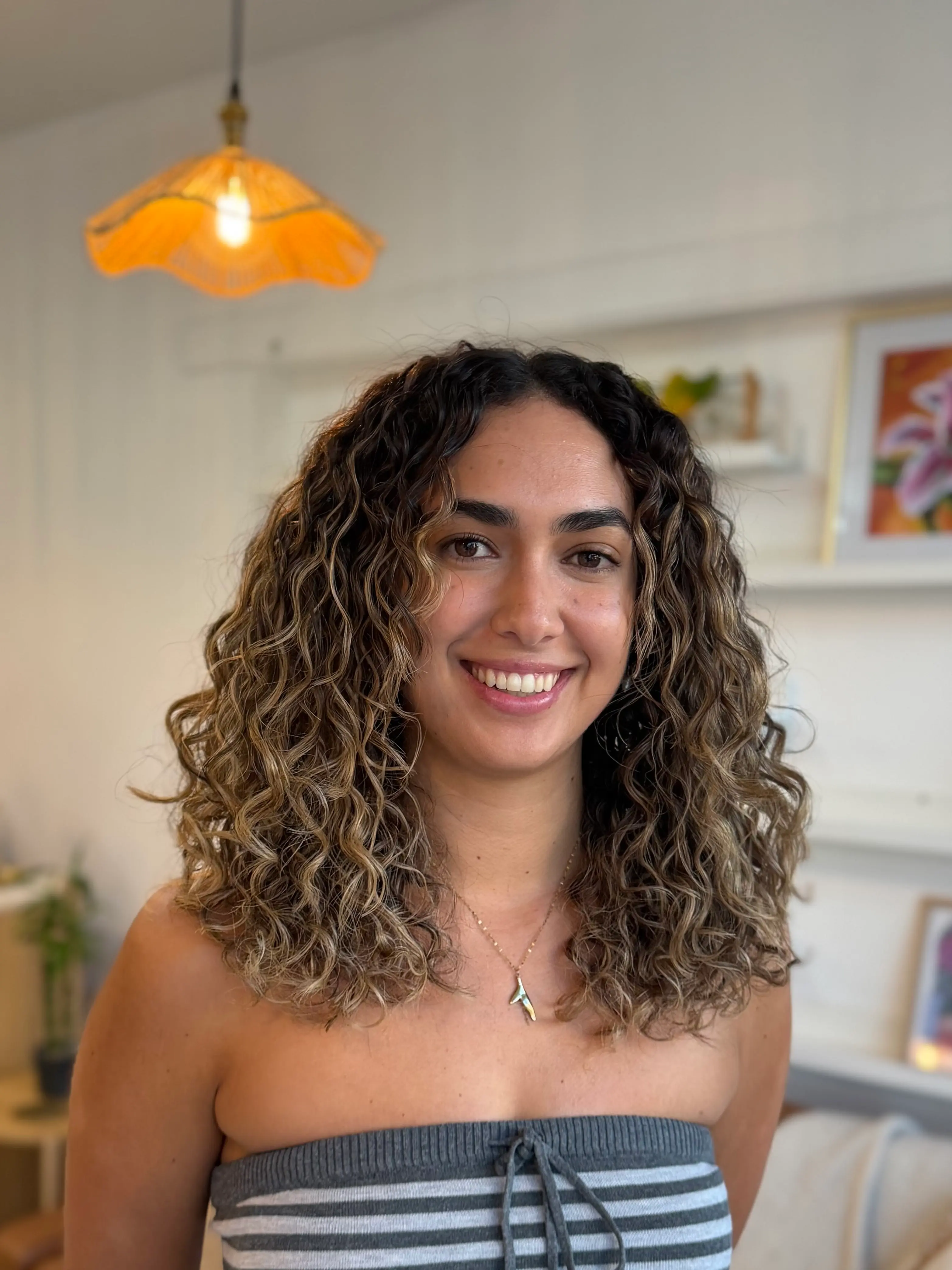 Curly hair transformation 10