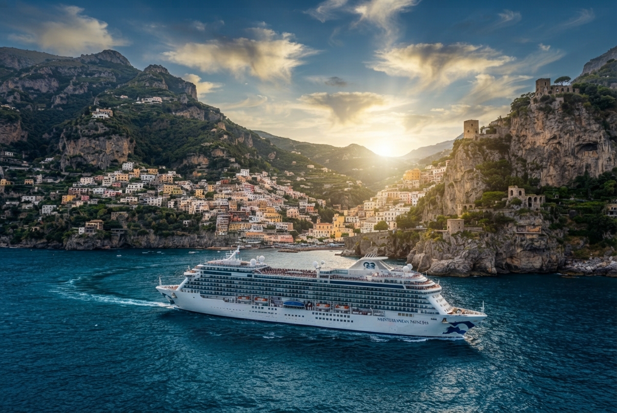 Crucero navegando por el Mediterráneo entre destinos espectaculares
