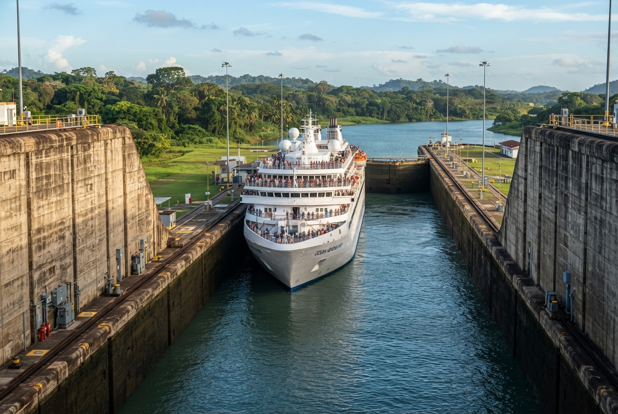 El día que un crucero cruza de un océano a otro