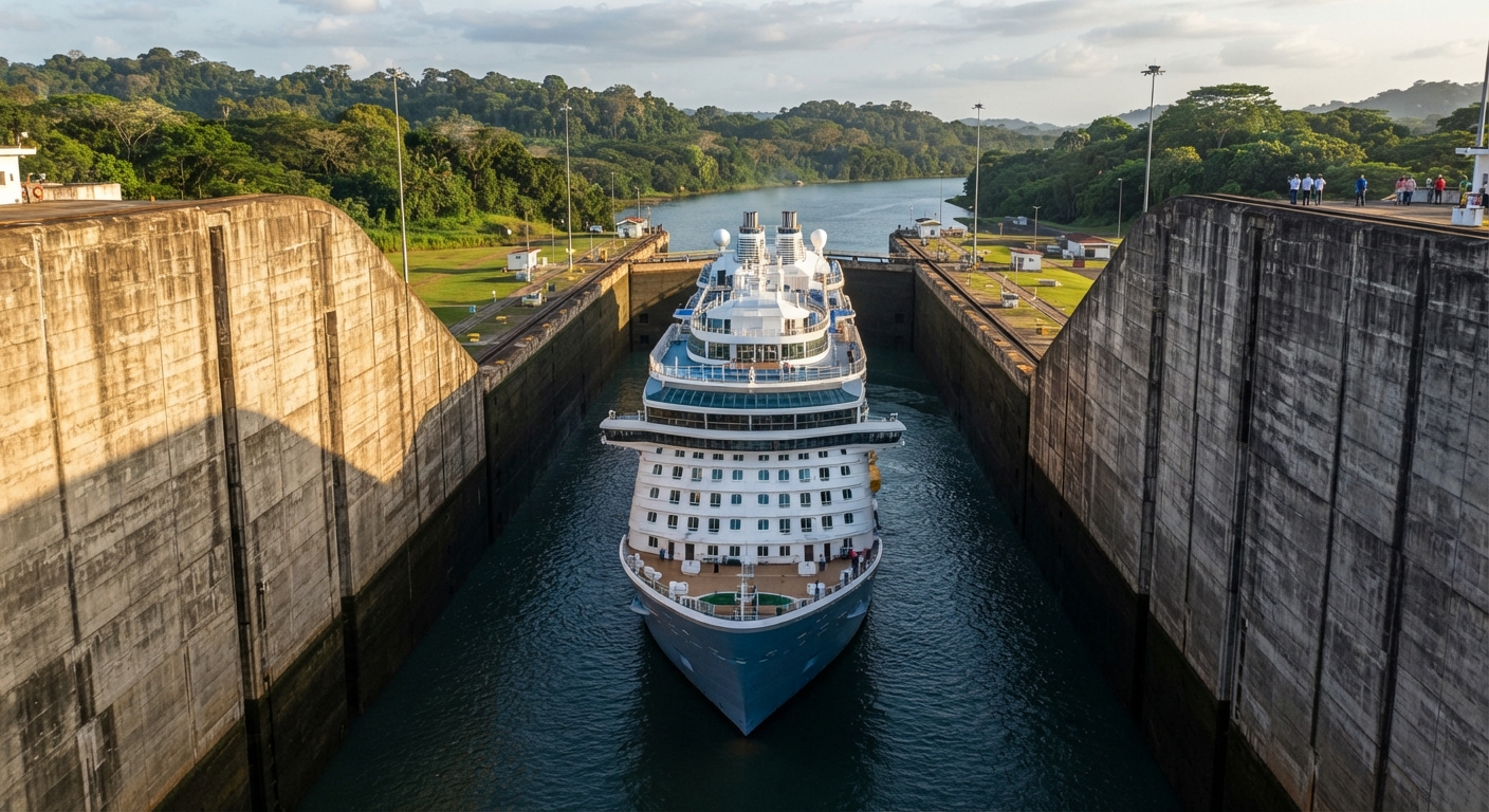 El día que un crucero cruza de un océano a otro