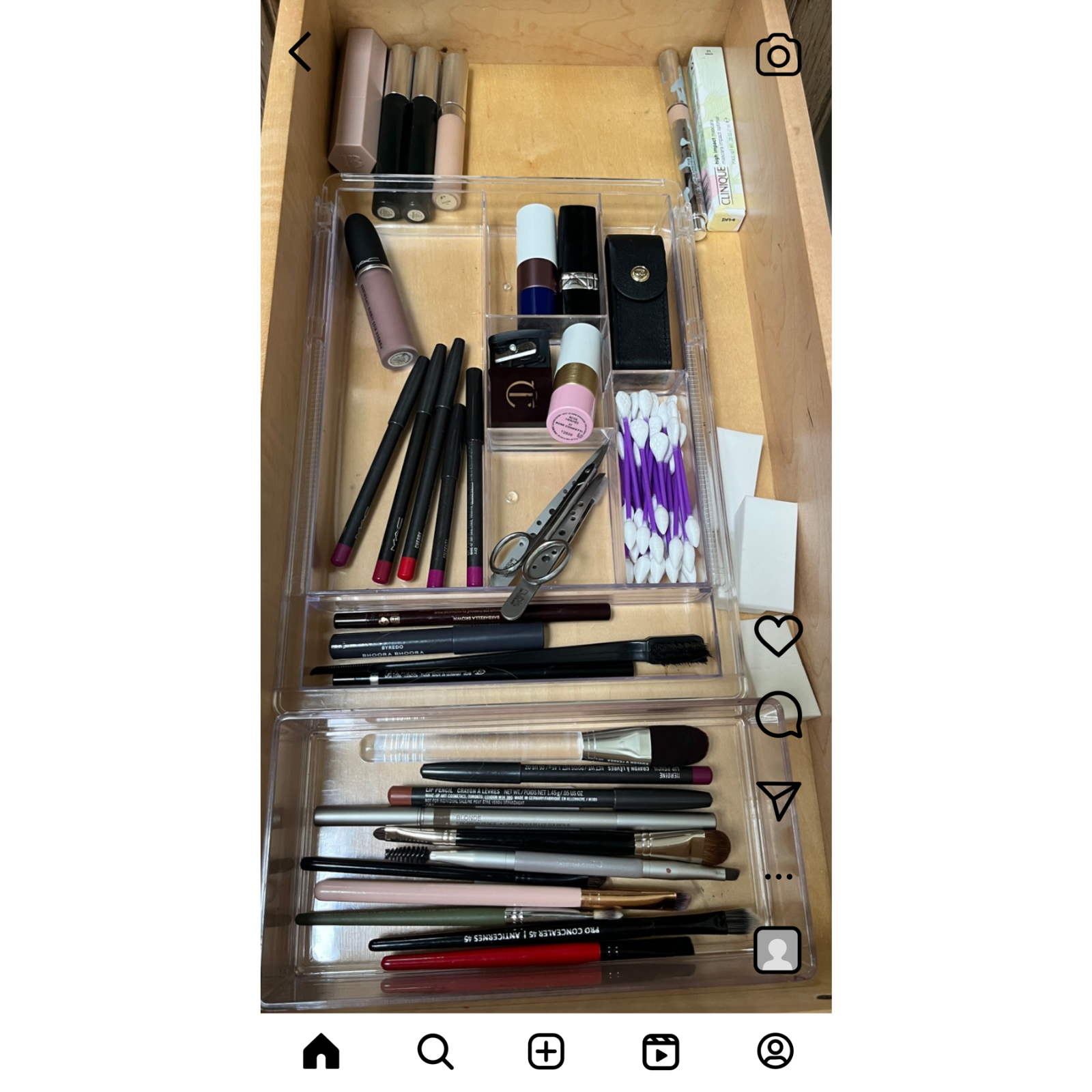 Organized Cosmetic Drawer