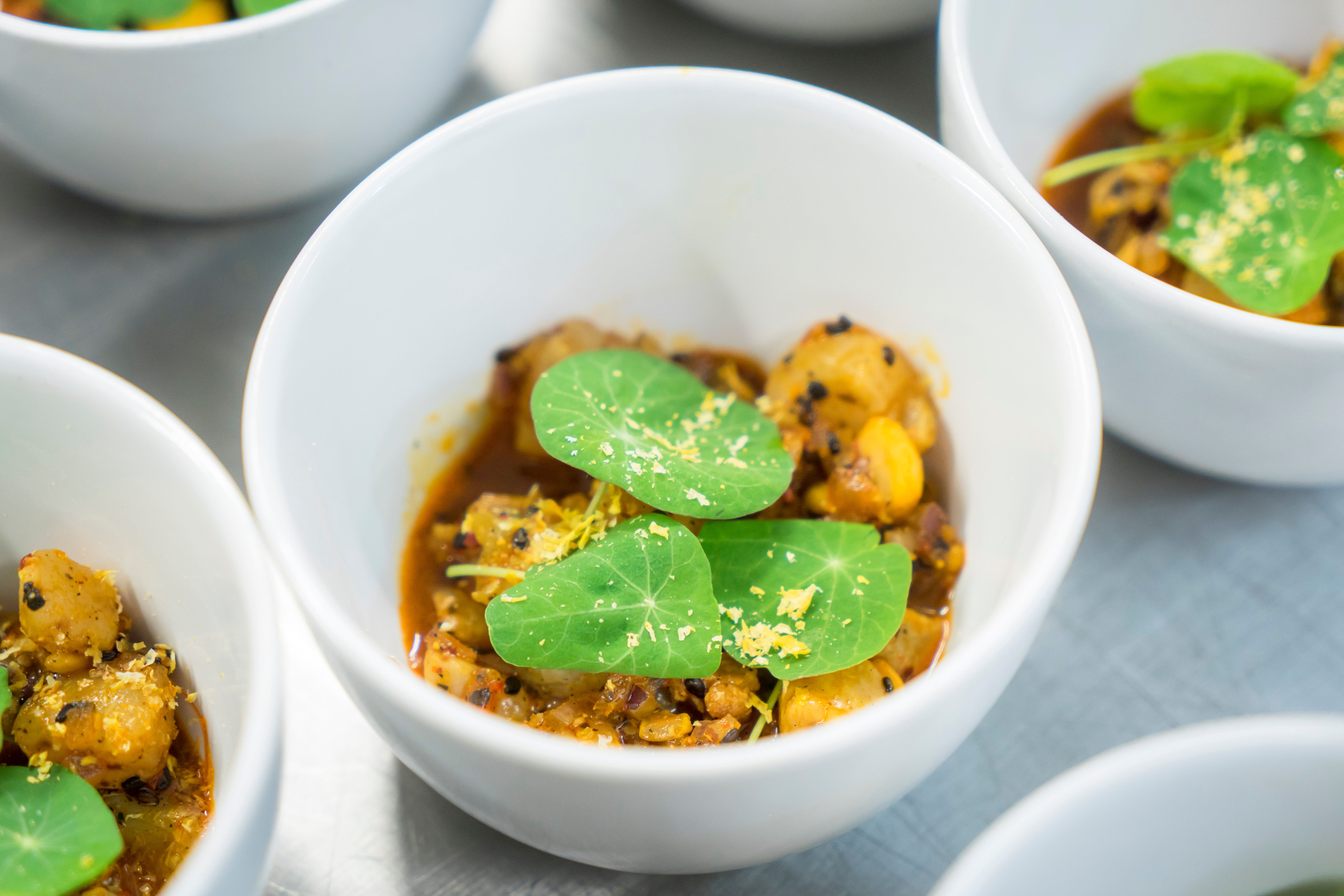 Nasturtium microgreens, chef-grade, fresh-cut