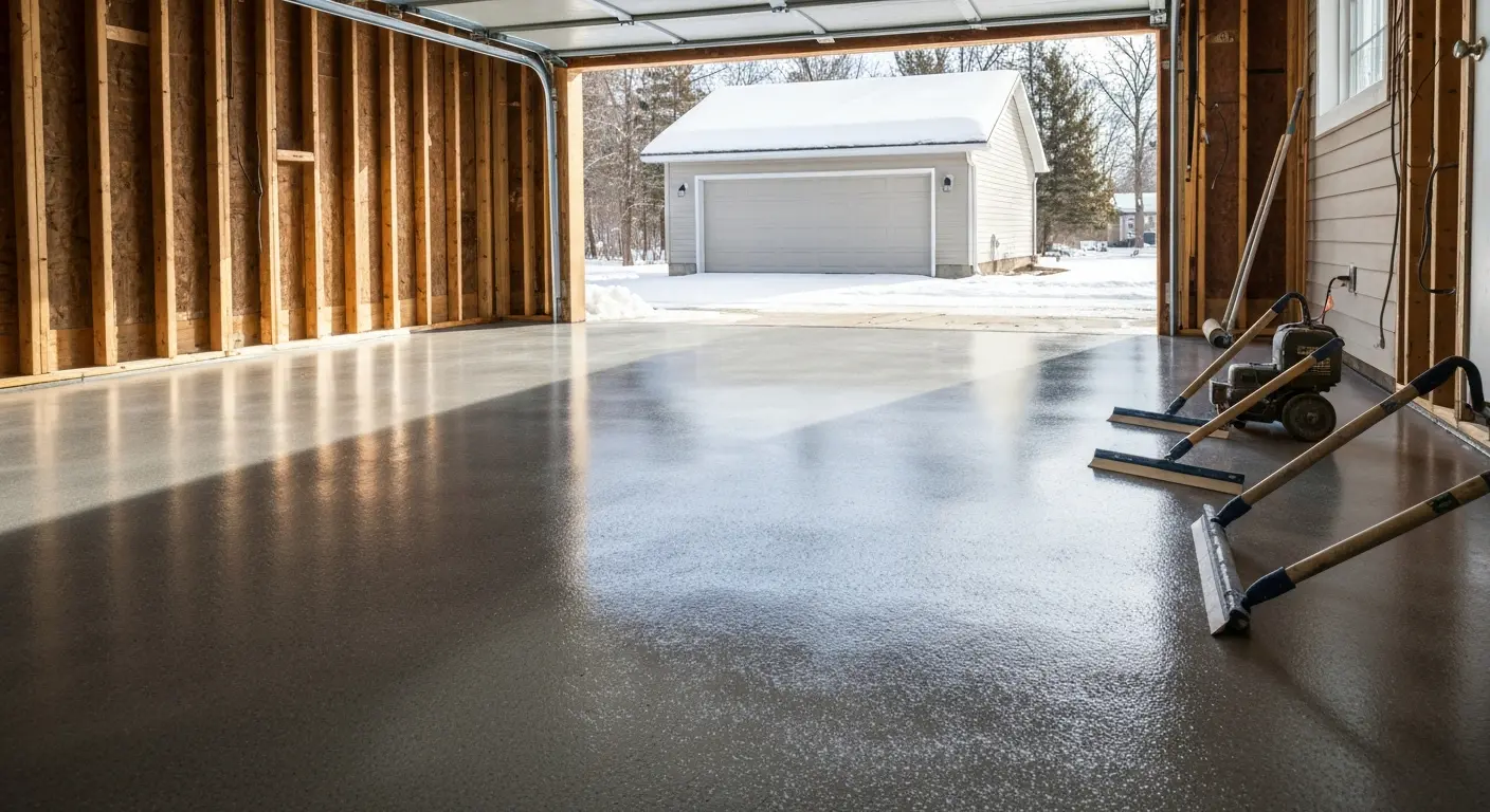 Garage floor installation in Hopkins