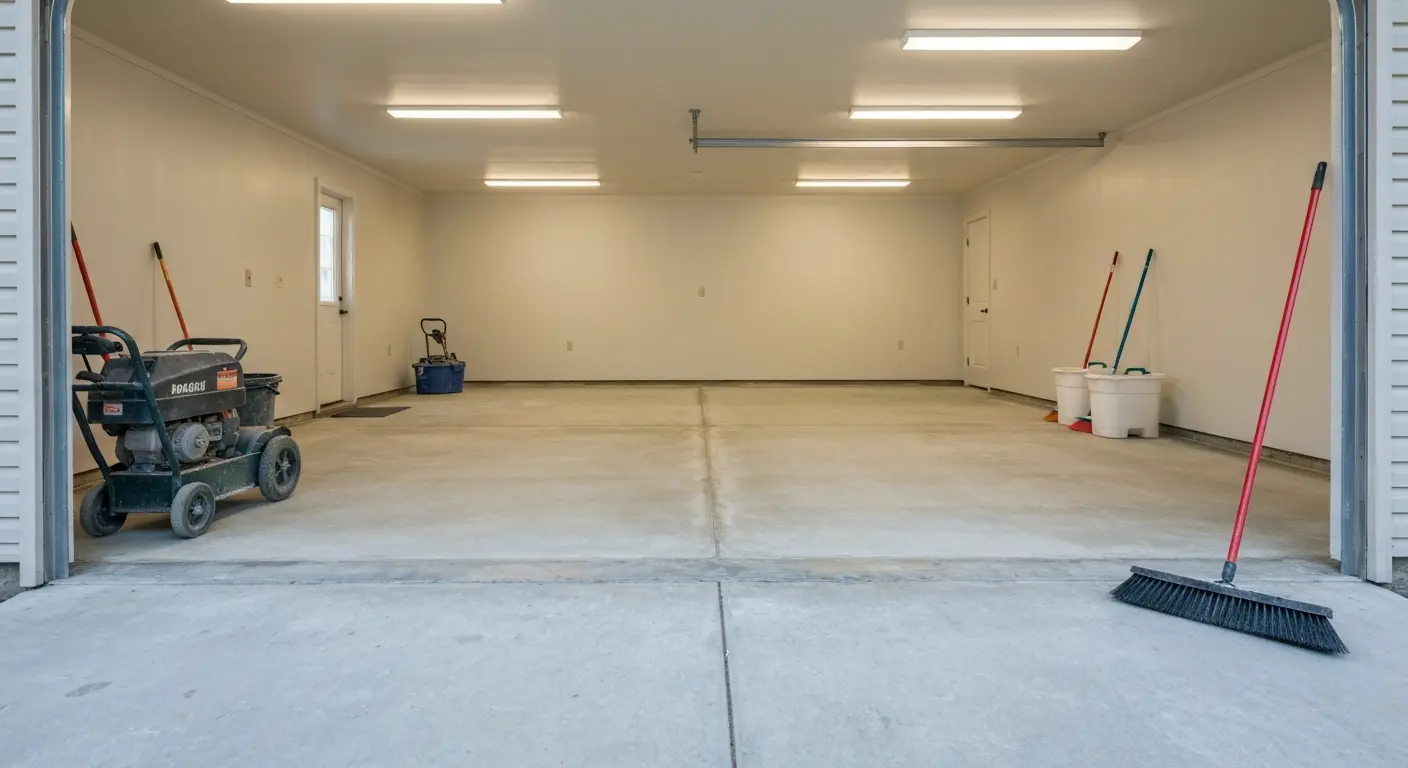 Garage floor prep work