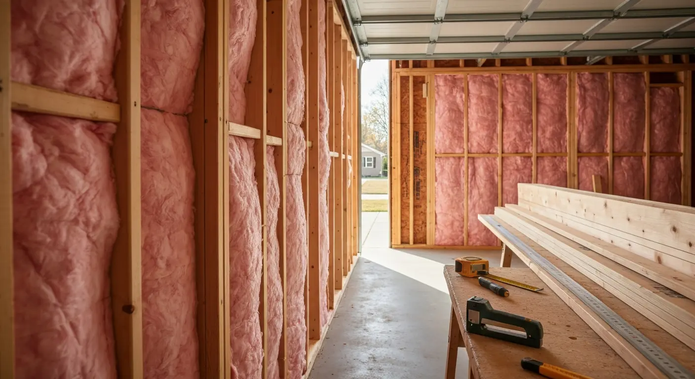 Garage insulation installation