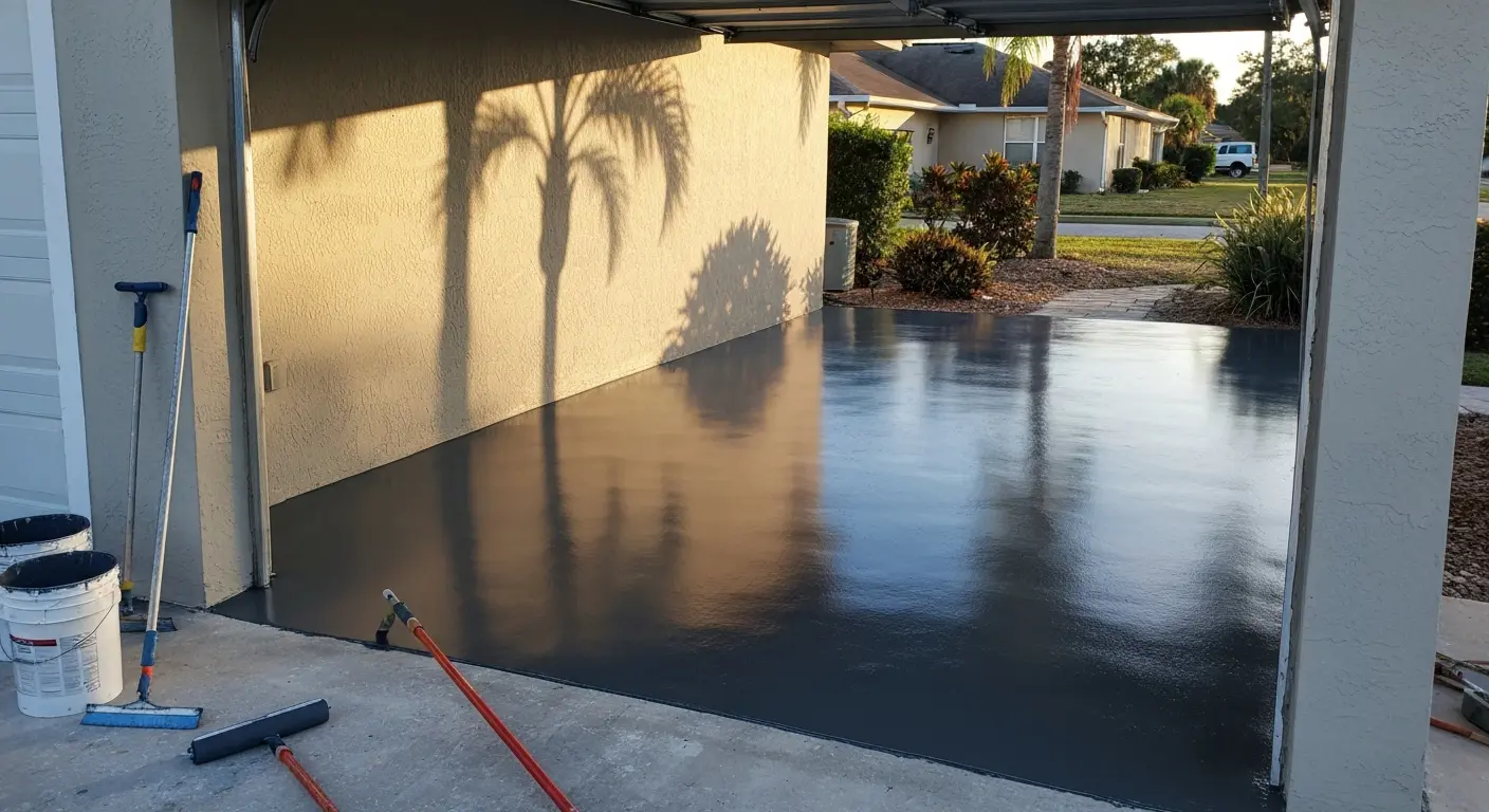 Epoxy garage floor coating