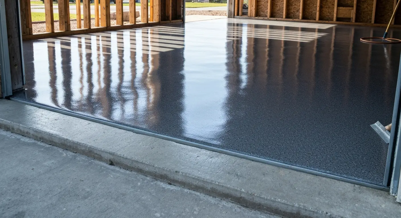 Epoxy garage floor installation