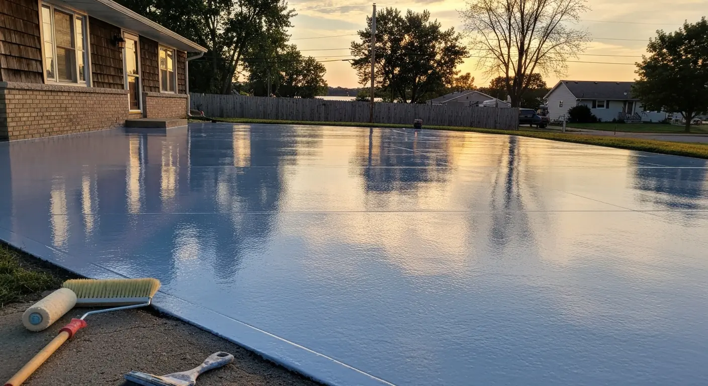 Polyaspartic driveway coating