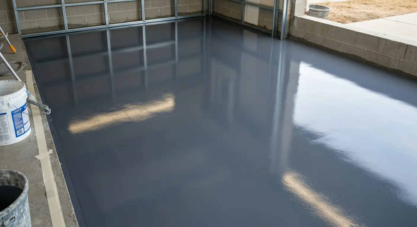 Epoxy garage floor coating in River Falls home