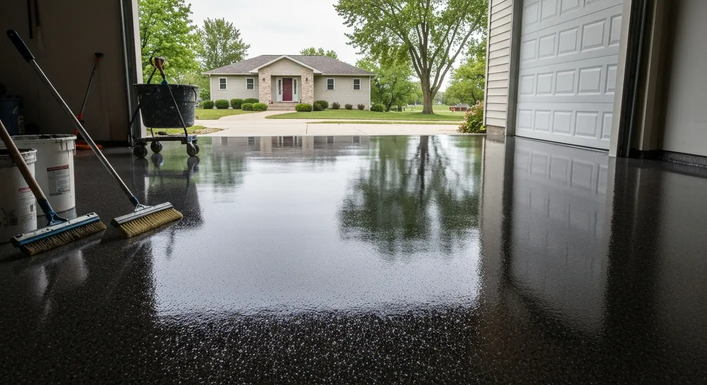 Epoxy floor coating project