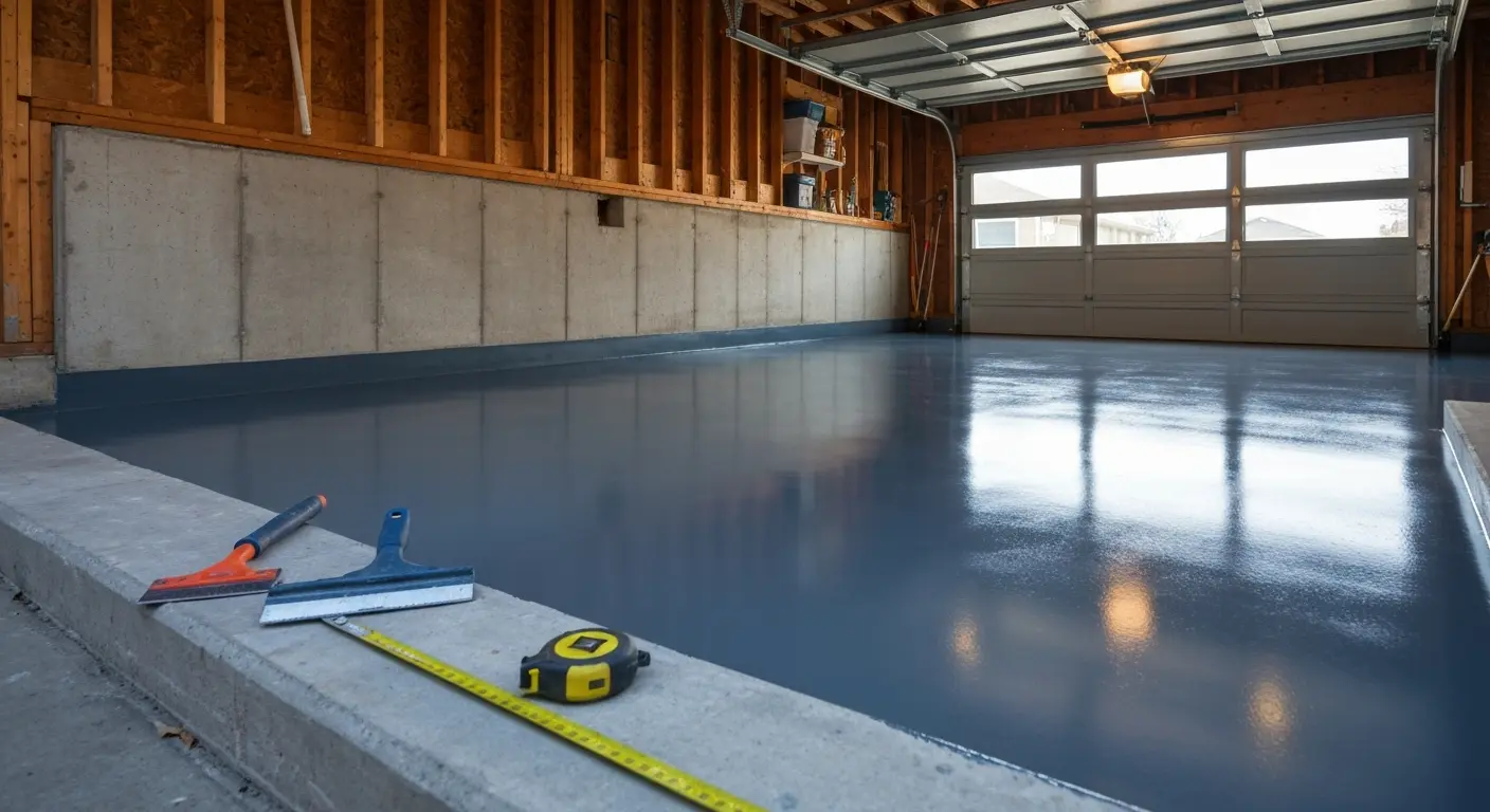 Garage floor repair and coating