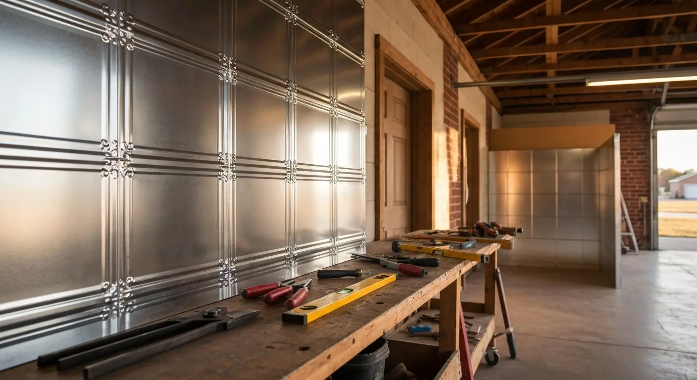 Tin wall panel installation