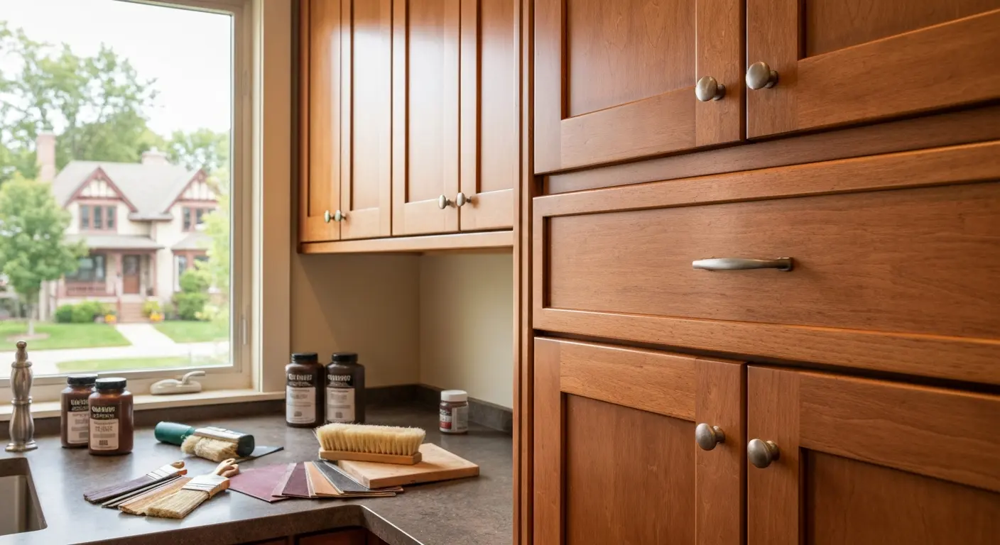 Custom cabinet refinishing Twin Cities kitchen