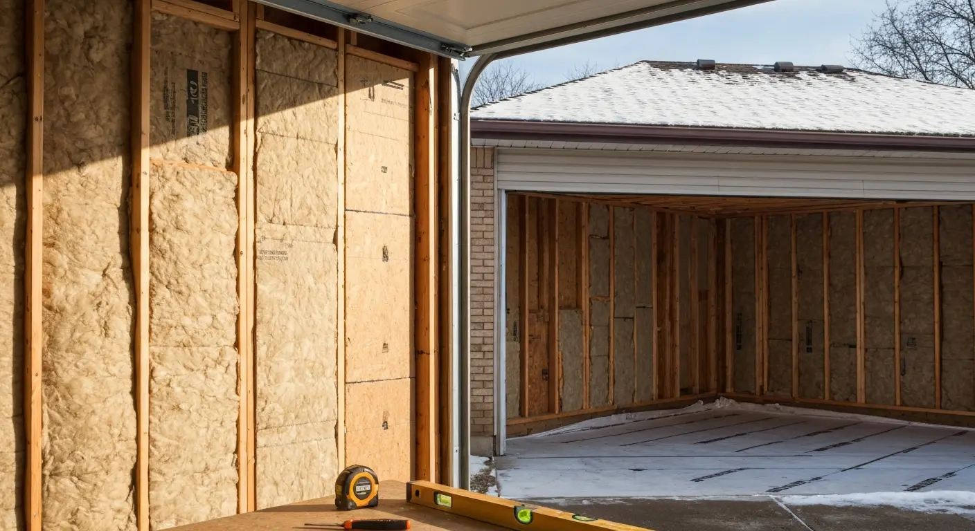 Garage insulation installation