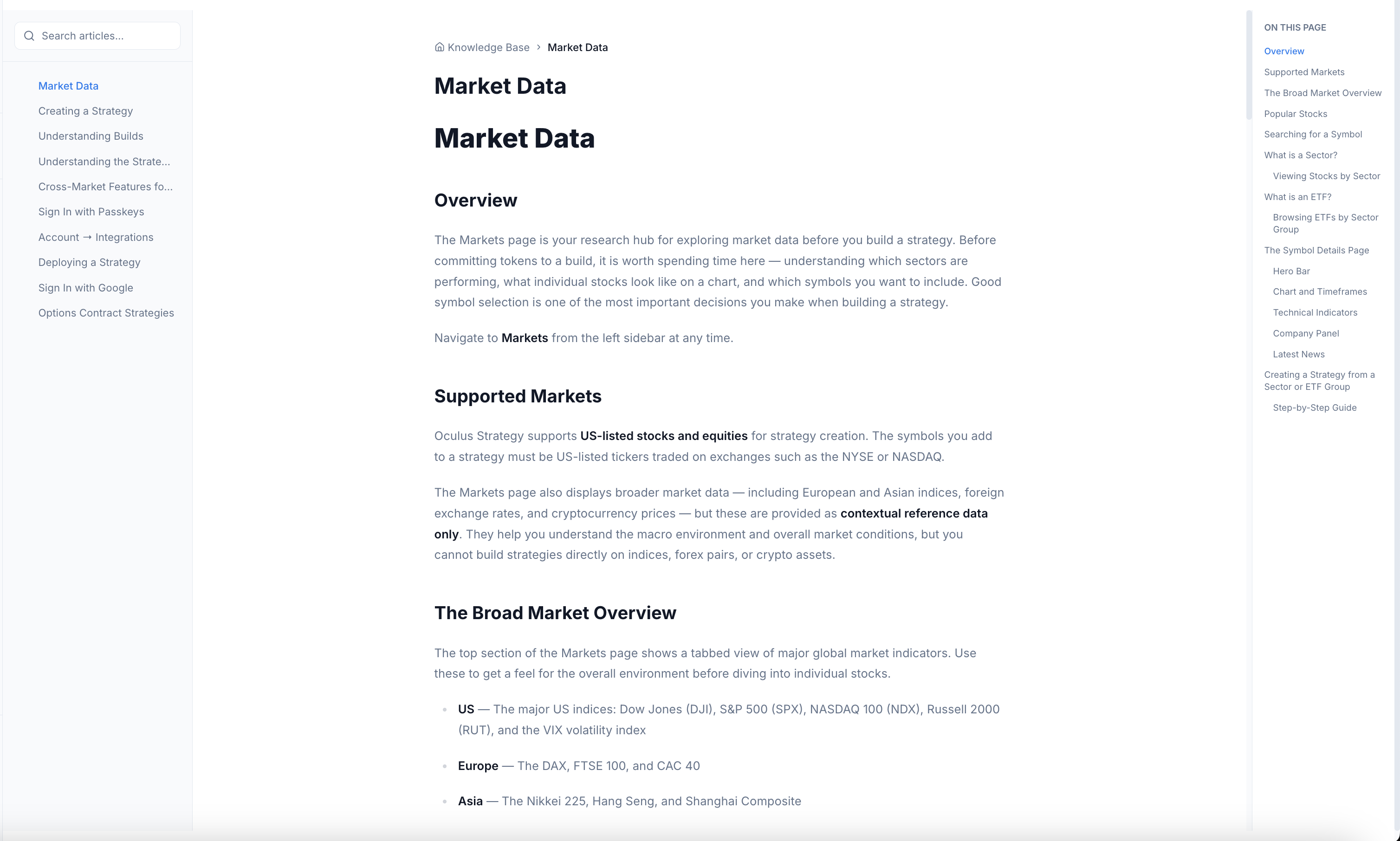 Oculus Knowledge Base