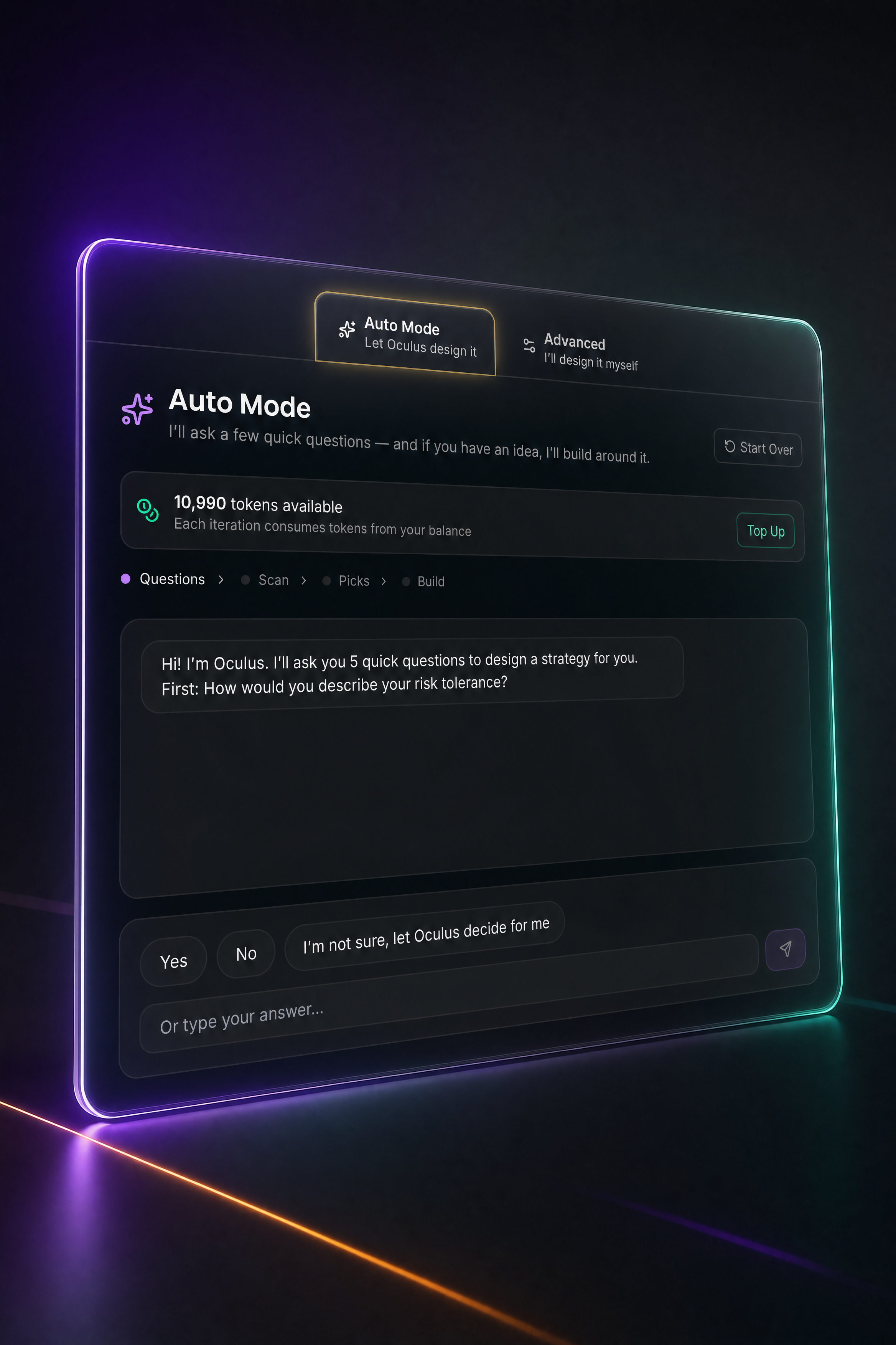 Oculus Auto Mode UI