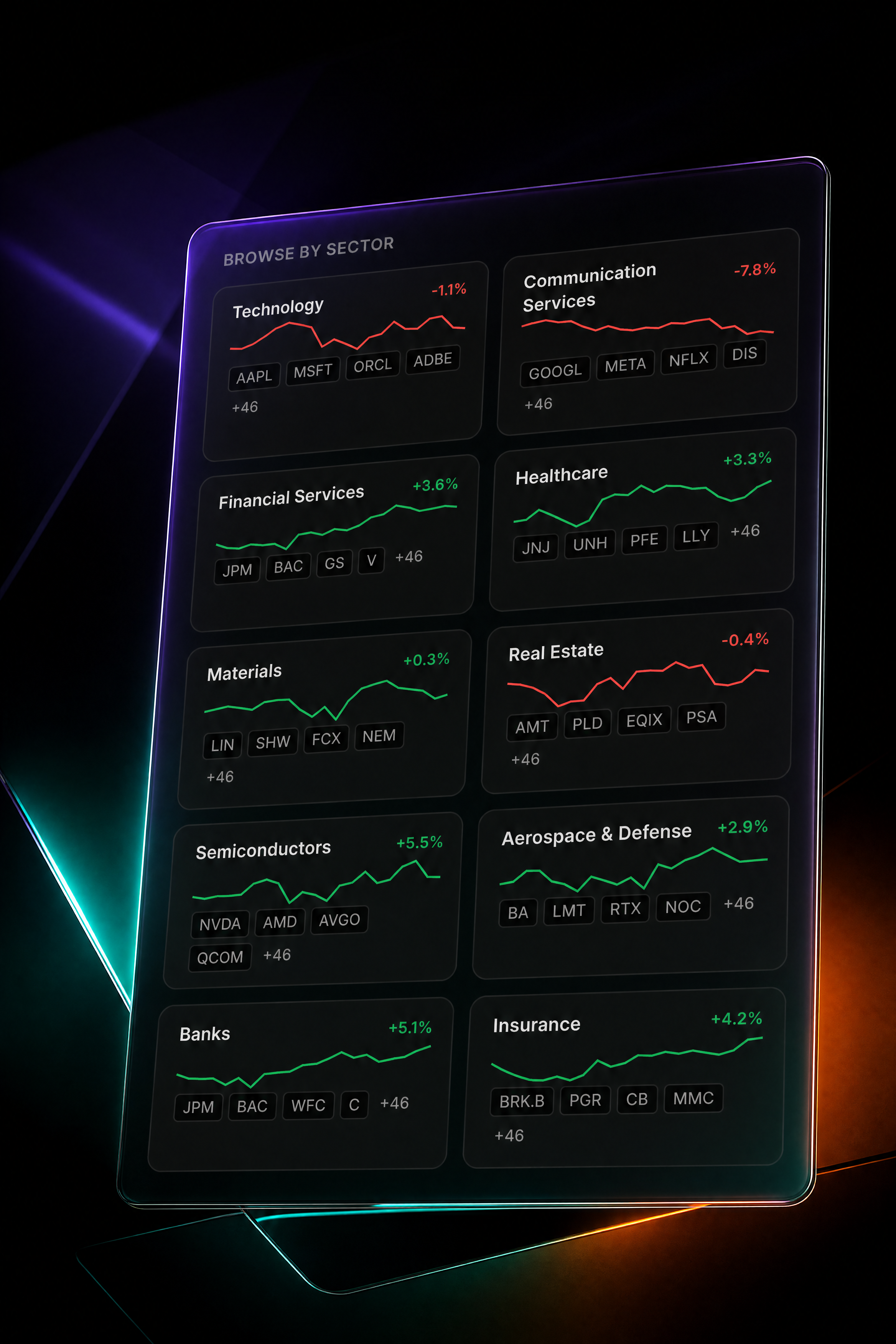 Symbols list selection view