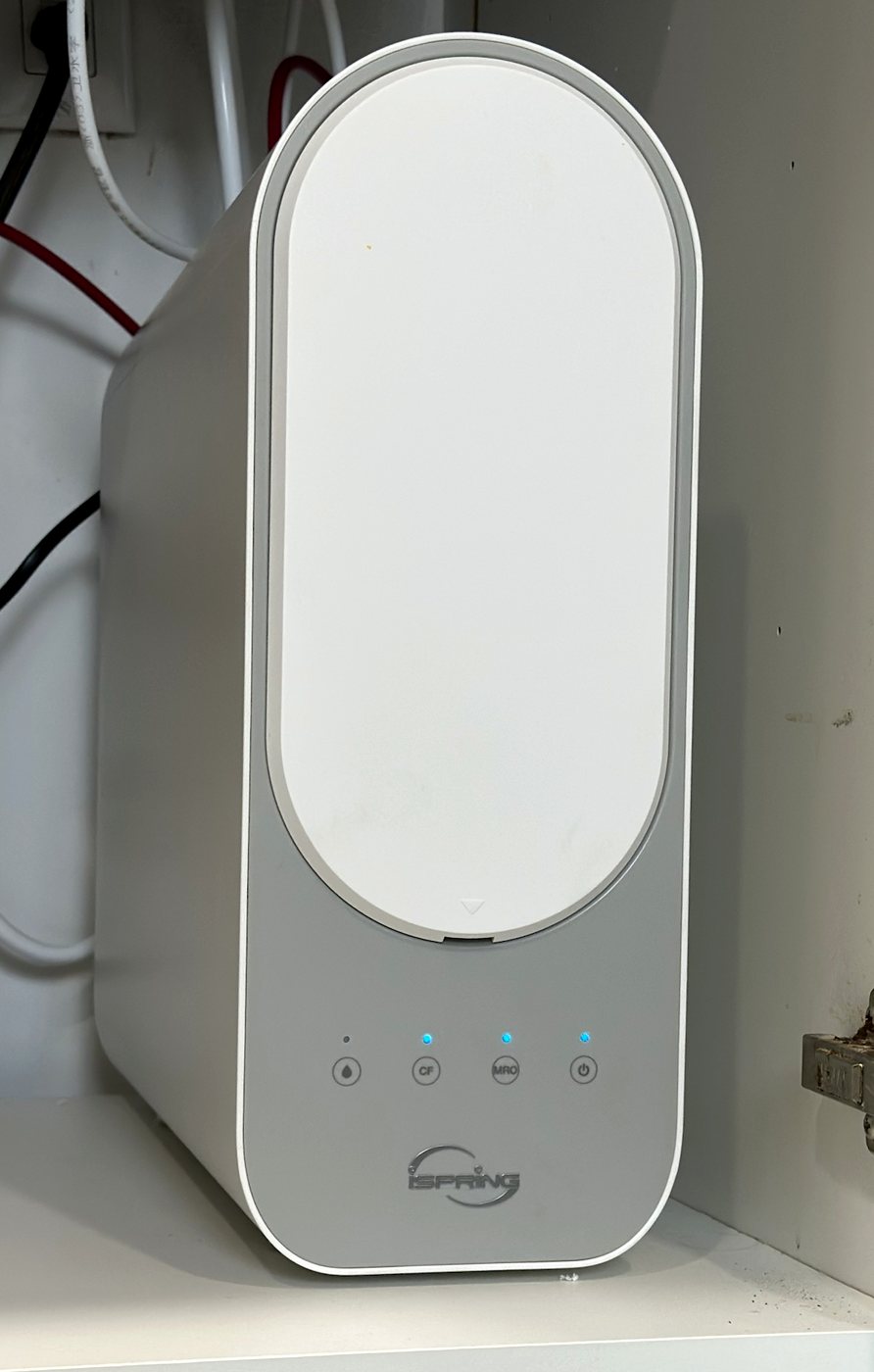Under-sink reverse osmosis system installed by Living Water