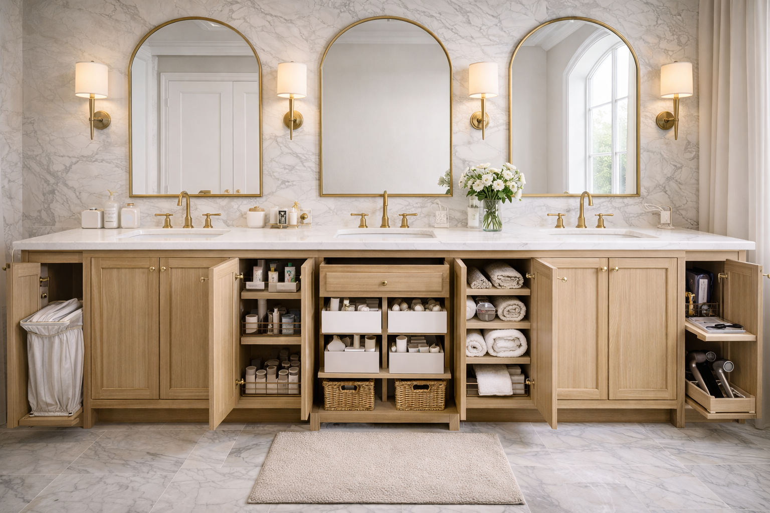 Bathroom vanity installation in Sherrard Illinois remodel