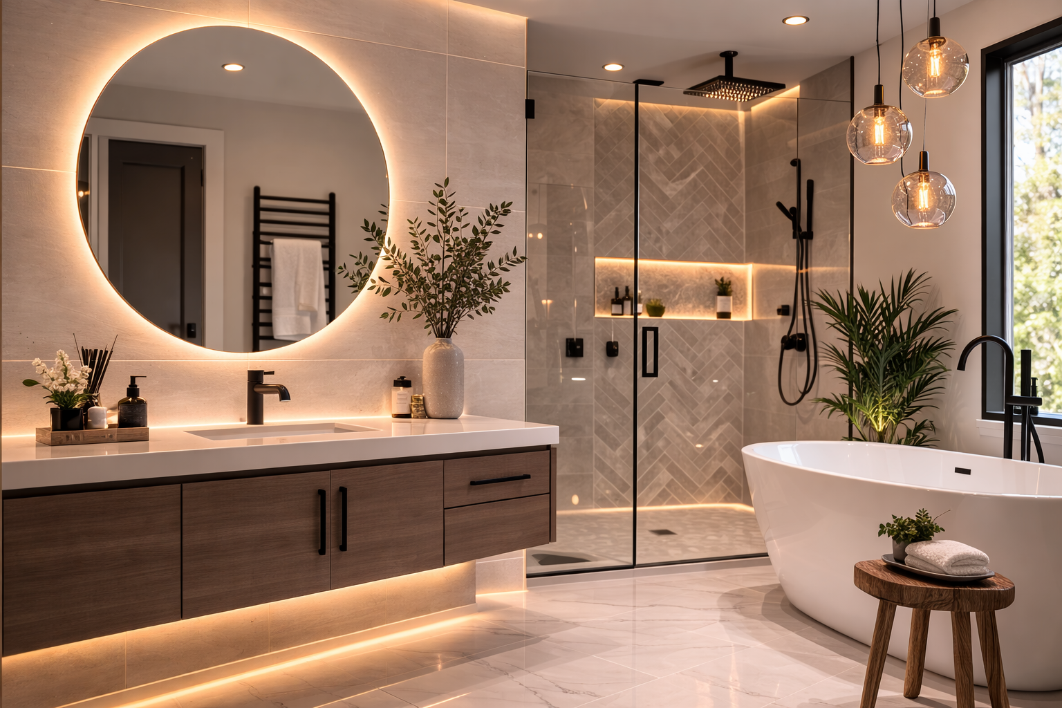 Bathroom lighting upgrades in Sherrard Illinois remodel