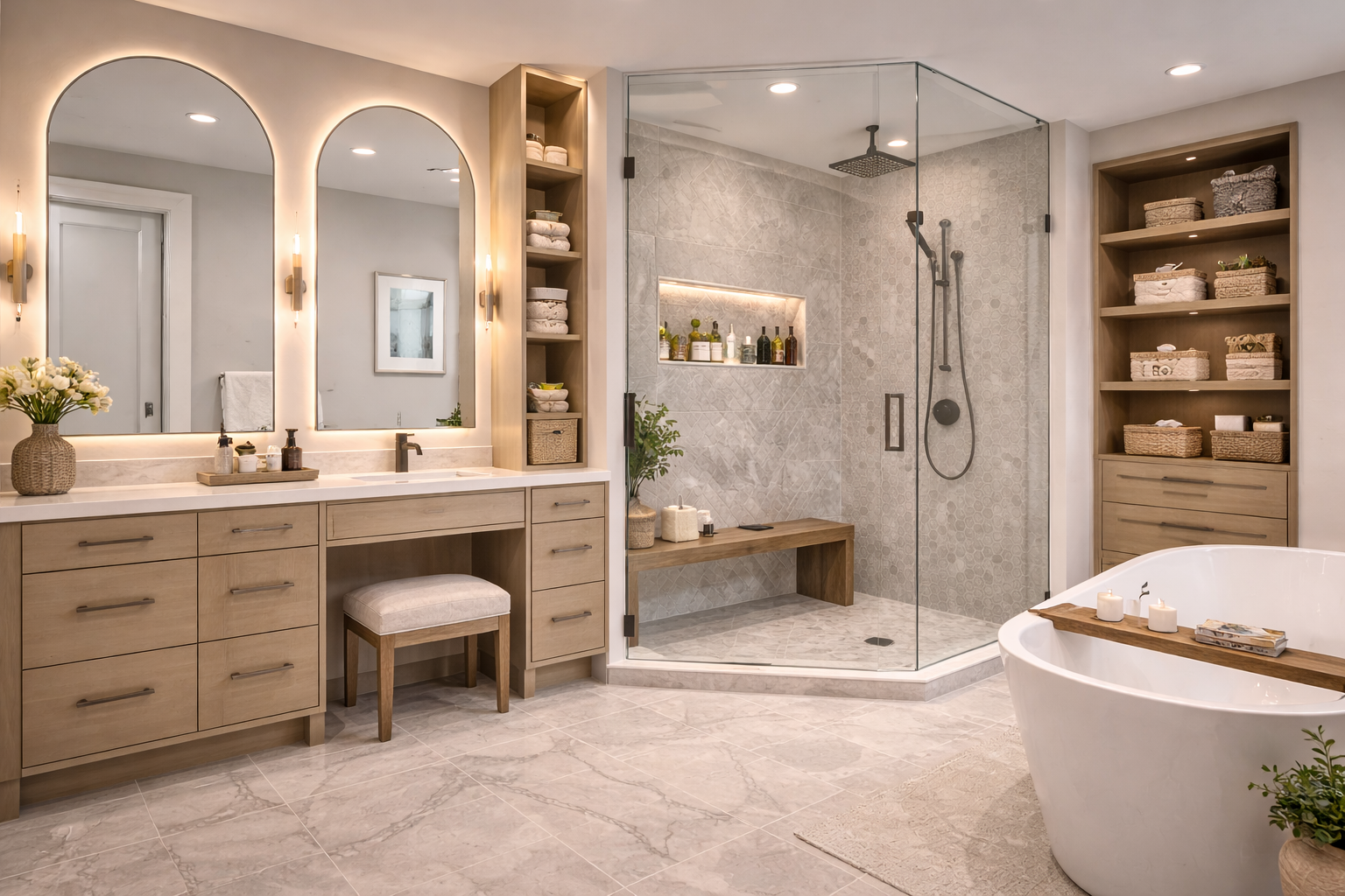 Custom bathroom remodel design in Sherrard Illinois