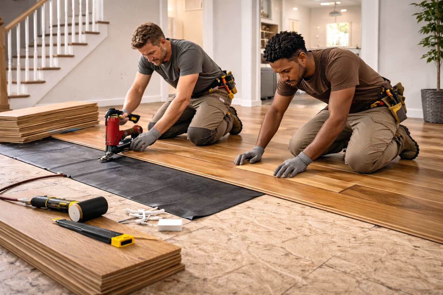 Hardwood flooring installation Moline Illinois