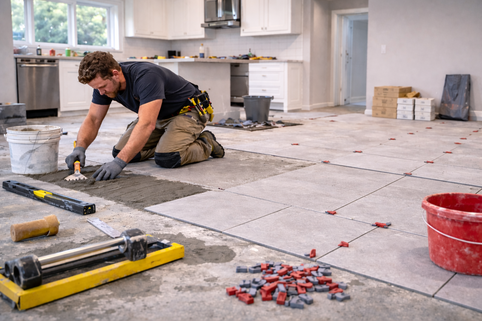 Tile flooring installation Moline Illinois