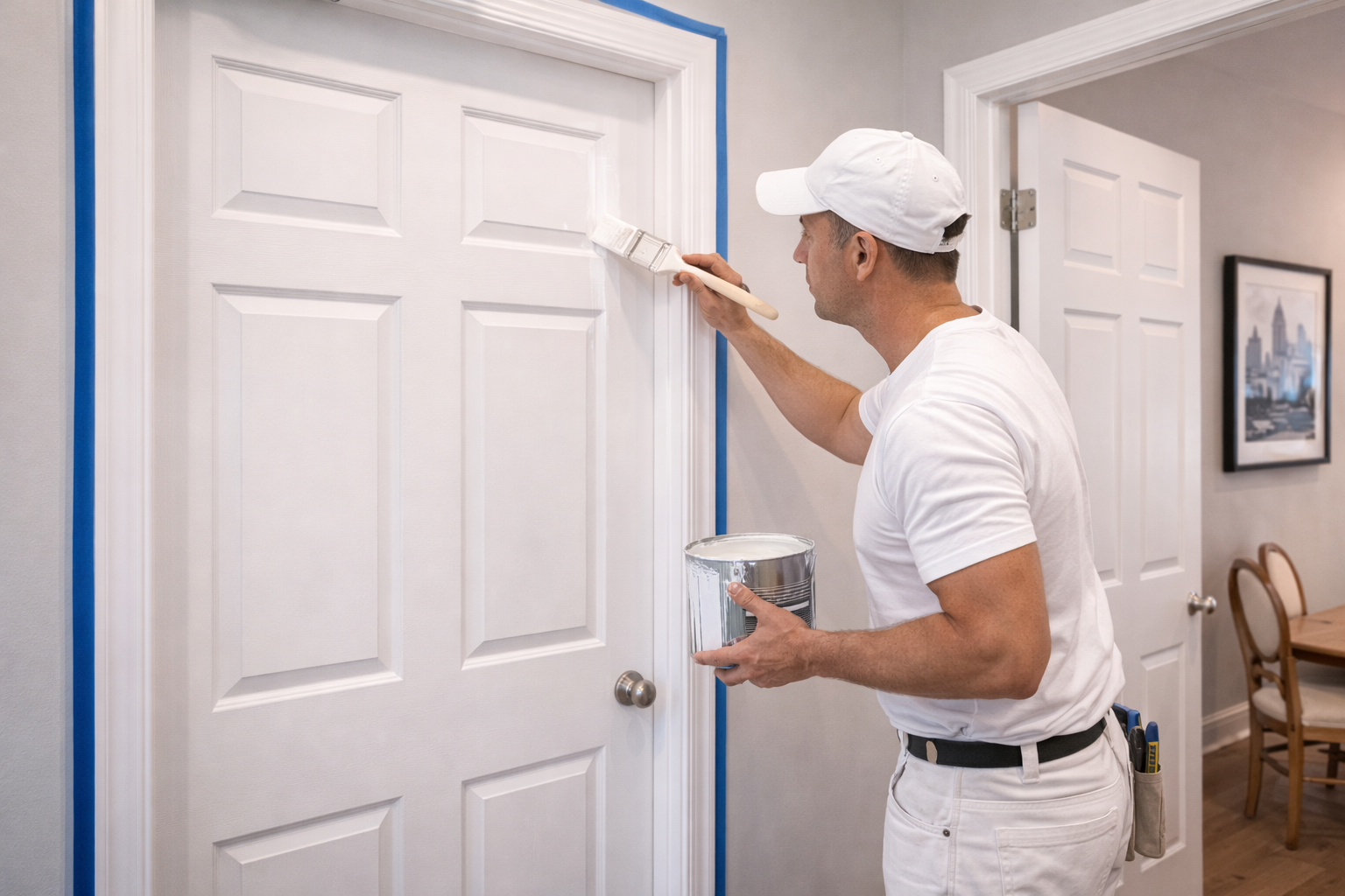 Trim and door painting in Geneseo Illinois