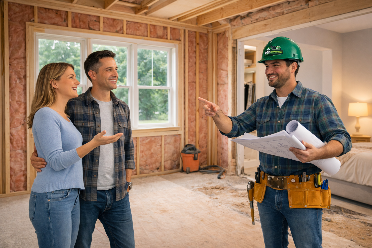 Bedroom addition for a home in Moline Illinois