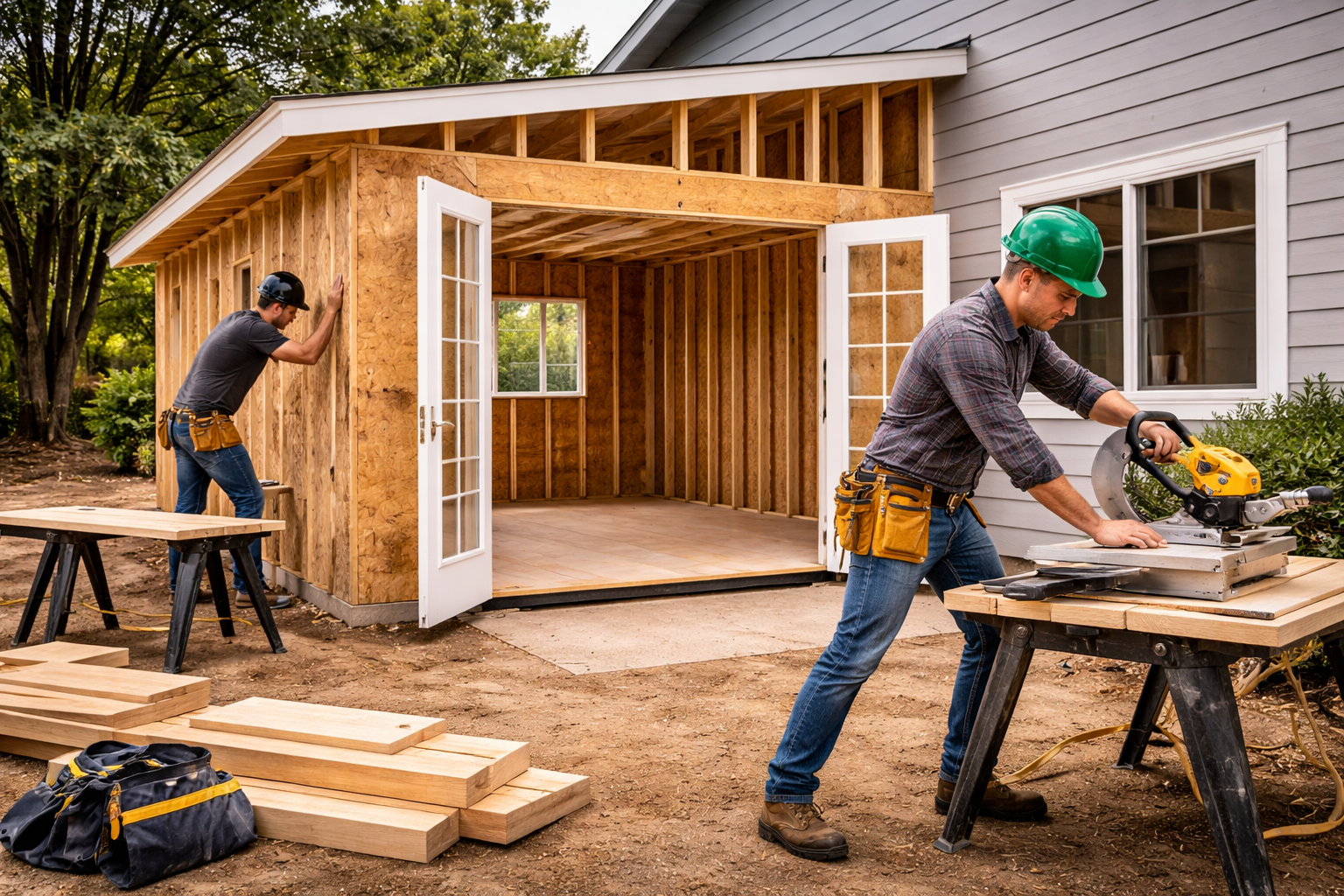 Home office and flex room addition in Moline Illinois