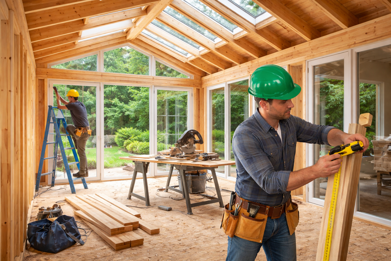 Sunroom home addition for a property in Moline Illinois