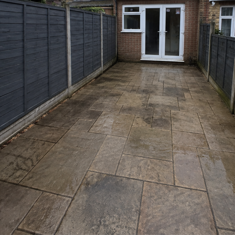 Garden after rubbish clearance