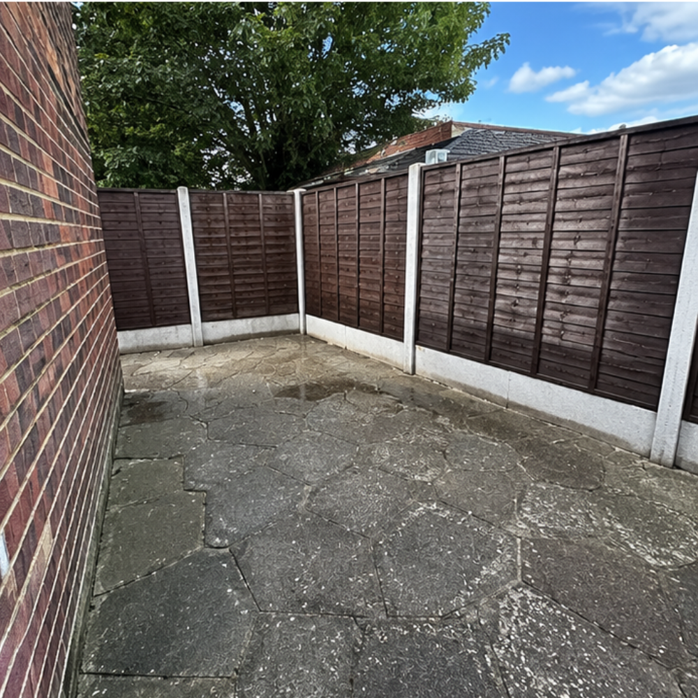 Garden after rubbish clearance
