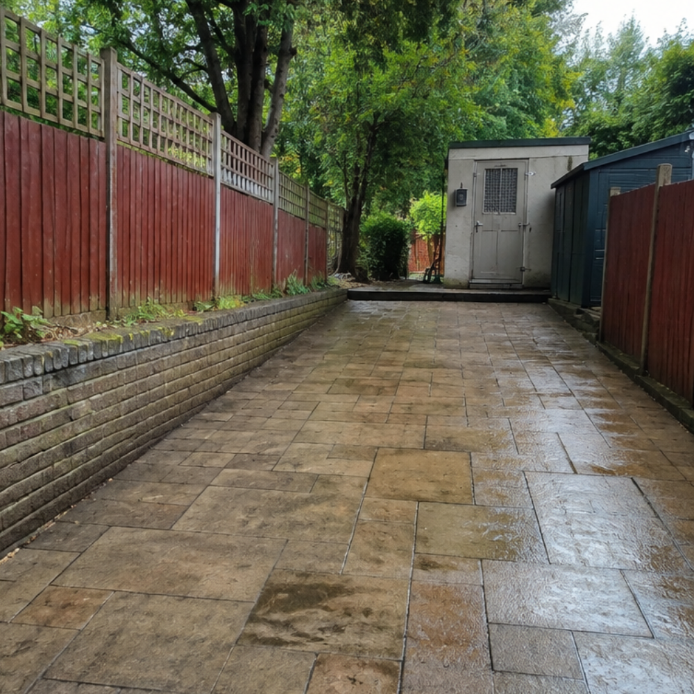 Garden after rubbish clearance