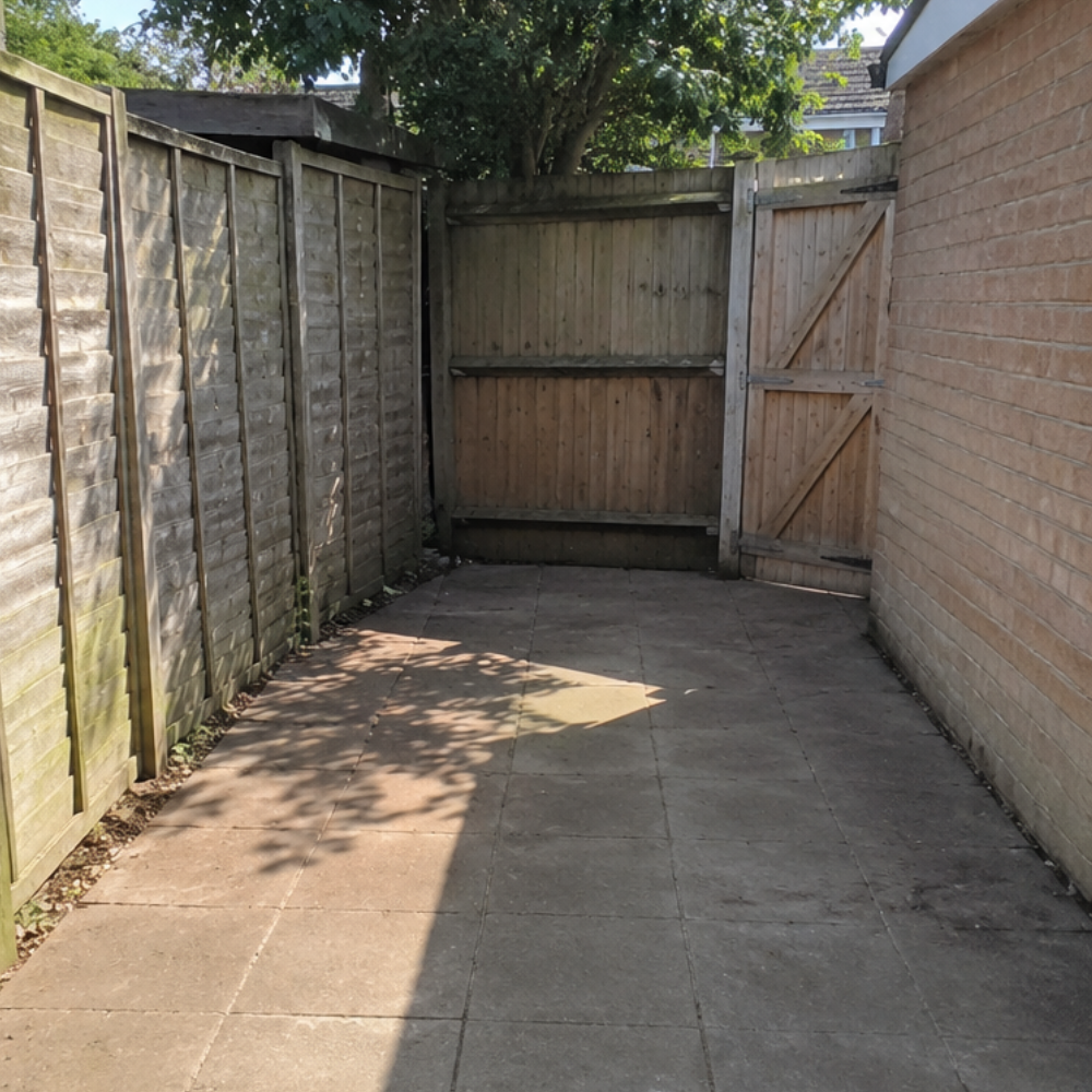Garden after rubbish clearance