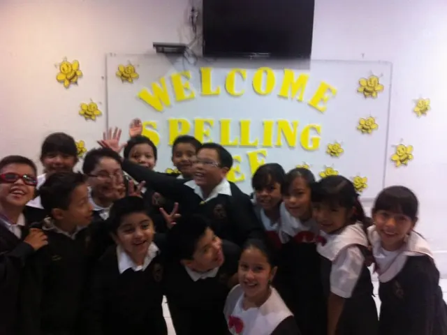 Alumnos en el Spelling Bee