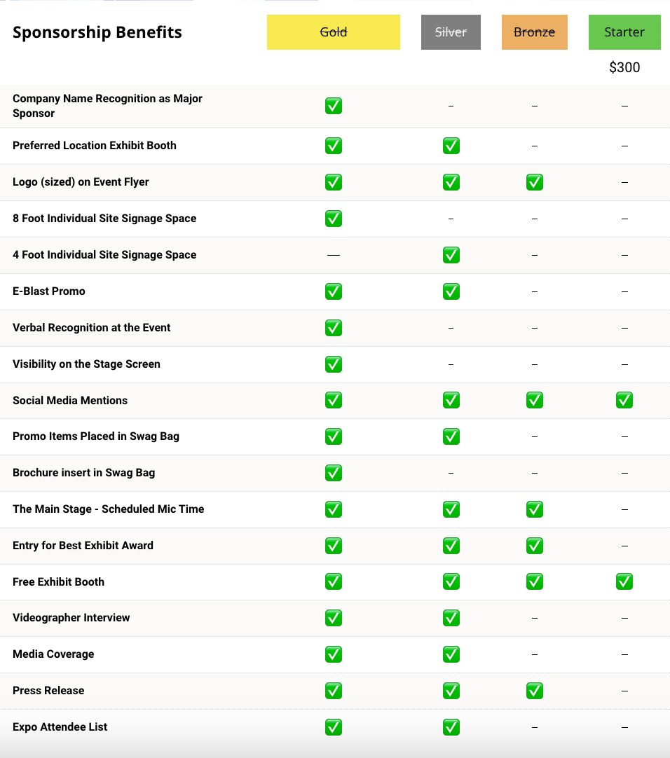 Sponsorship Packages