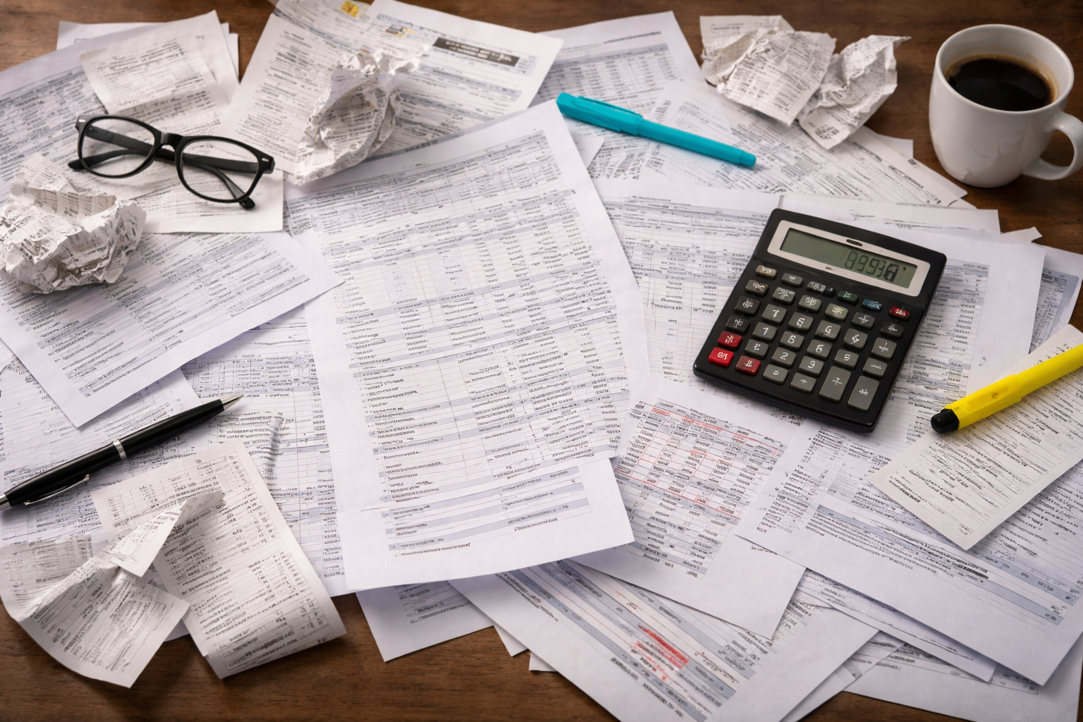 Messy Financial Documents Messy Financial Documents