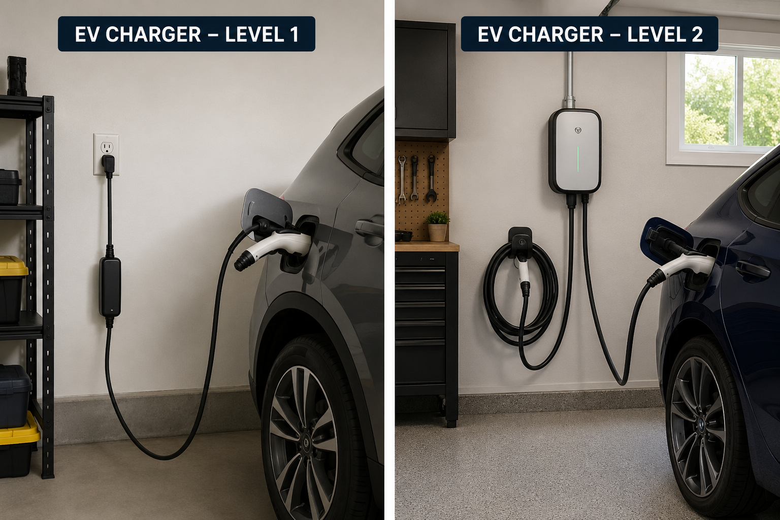 level 1 vs leve 2 ev charger
